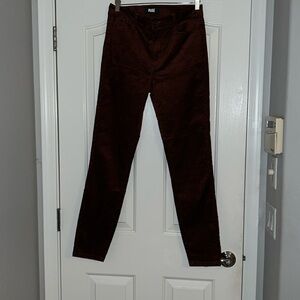 Paige brown corduroy pants.